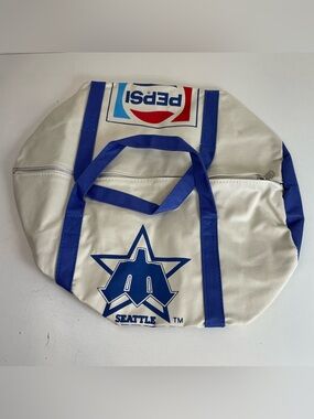 Vintage 1980s Seattle Mariners Pepsi Junior Mariners Canvas Duffle Bag Star M